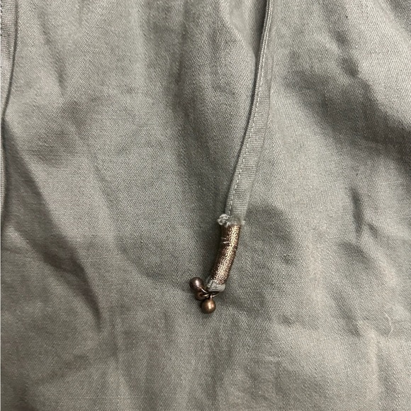 Free People This is Everything Denim Smocked Mini Dress Women’s Small Green NWT - Picture 2 of 12